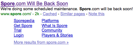 Spore a Google